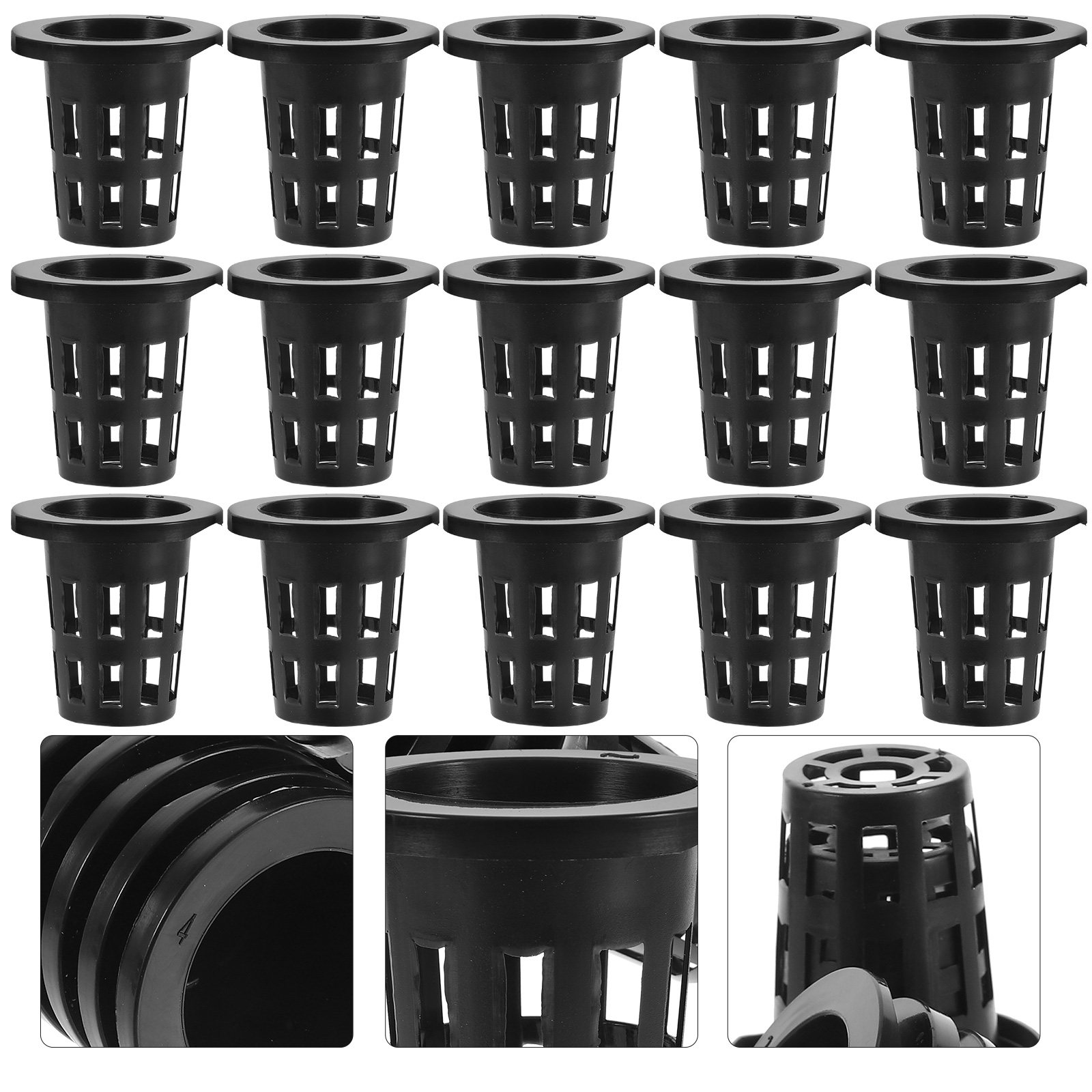 Plant Pot - 50 Stück Kunststoff-Pflanzkörbe, Hydroponische Netztöpfe, Geschlitzte