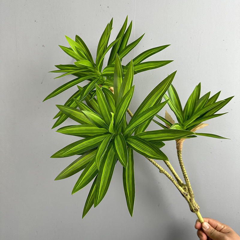 Snake Plant - Simulierte Grünpflanzen mit 3 Köpfen, Lilienbambus,