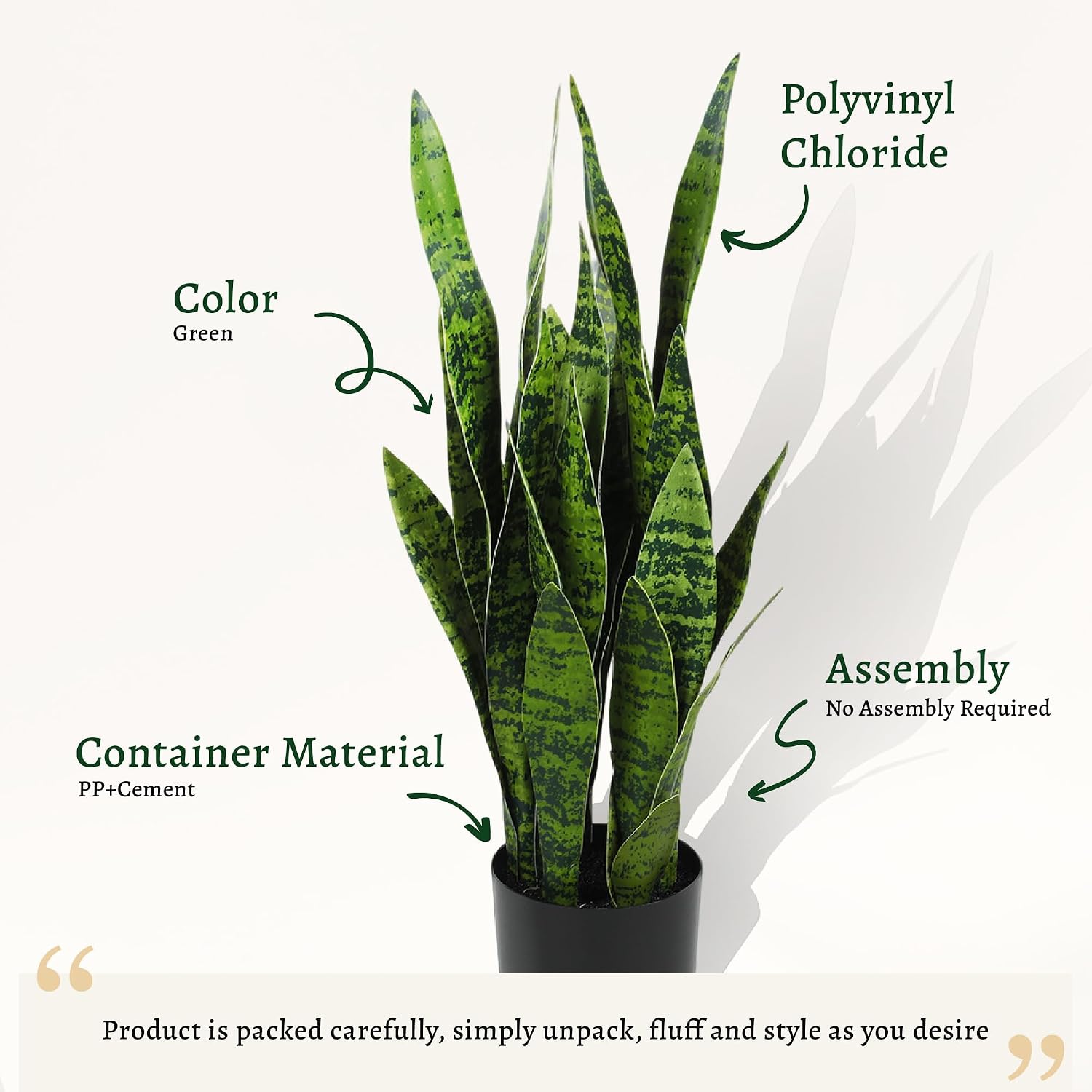 Künstliche Schlangenpflanze, 3 – Snake Plant Bewertung und Preis